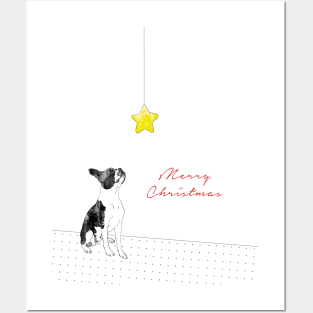 A Boston Terrier Christmas Posters and Art